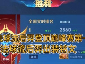 王者荣耀（王者荣耀后羿出装推荐，带你玩转射手英雄！）