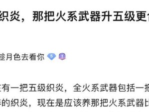 《必杀！织炎获取大全》（以忍者必须死3为例，轻松掌握织炎的获取方法）