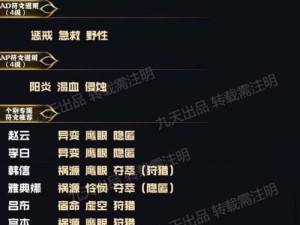 赵云辅助铭文出装攻略（赵云带辅助铭文出装，打造无敌双排套路，）